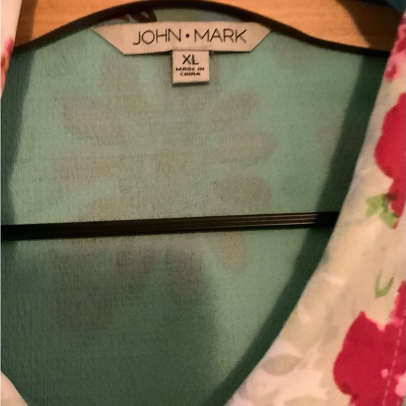 John Mark Floral Embroidered Women's Top - Multicolor XL - Picture 4 of 6